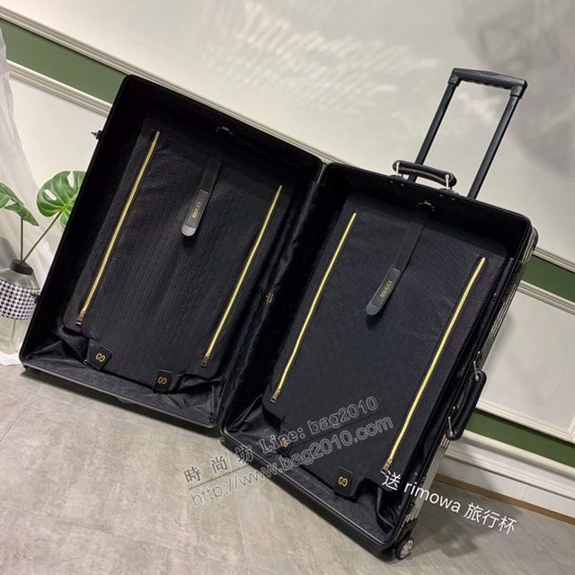 Gucci拉杆箱 66655 鏡面系列 古奇拉箱 全鋁鎂合金行李箱 四輪旅行箱xzx1107